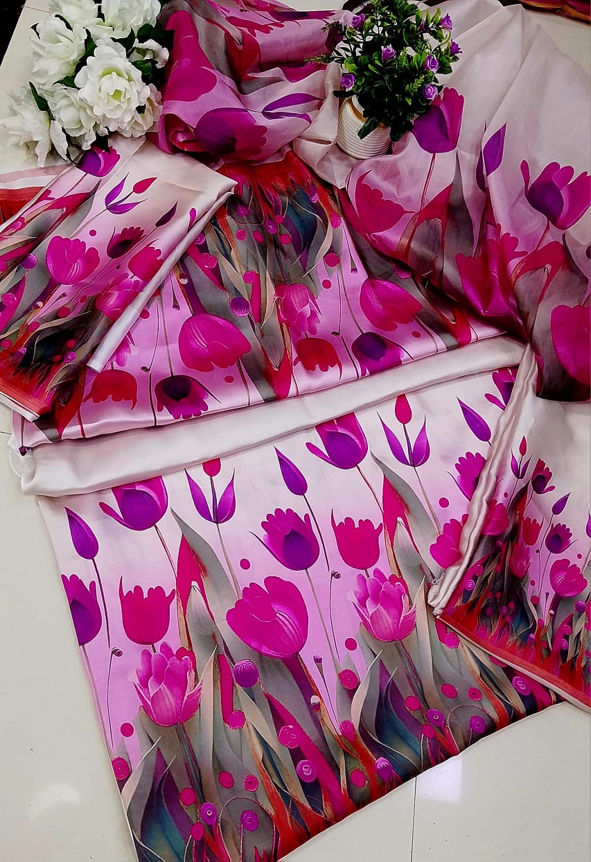 FLORAL DIGITAL PRINT SILK