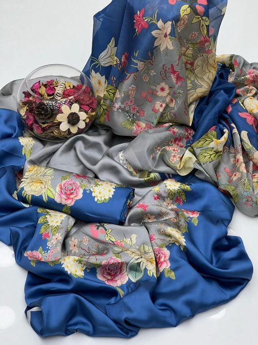 FLORAL DIGITAL PRINT SILK - BIN NUREZA