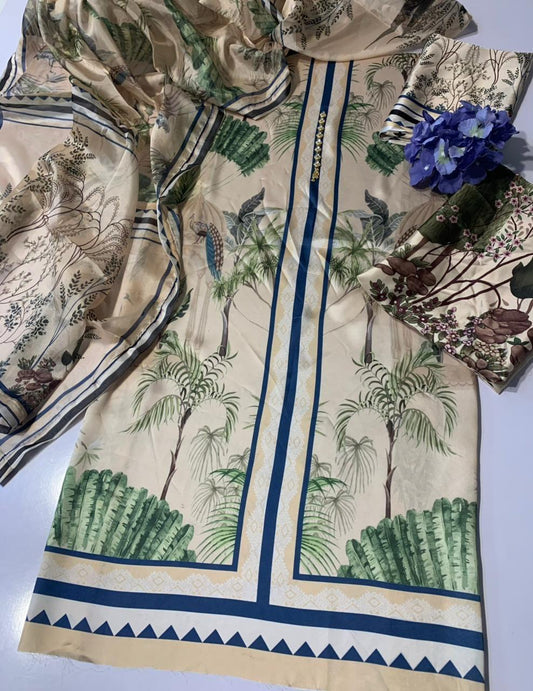 FLORAL DIGITAL PRINT SILK - BIN NUREZA