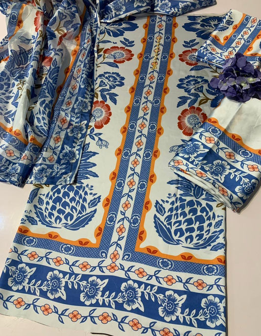 FLORAL DIGITAL PRINT SILK - BIN NUREZA