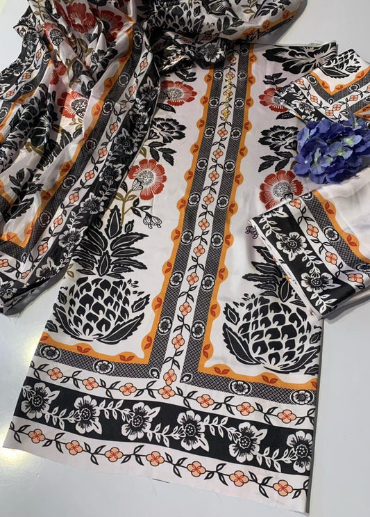 FLORAL DIGITAL PRINT SILK - BIN NUREZA