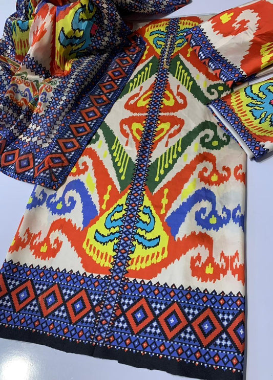 FLORAL DIGITAL PRINT SILK - BIN NUREZA