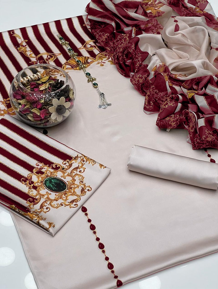 FLORAL DIGITAL PRINT SILK - BIN NUREZA