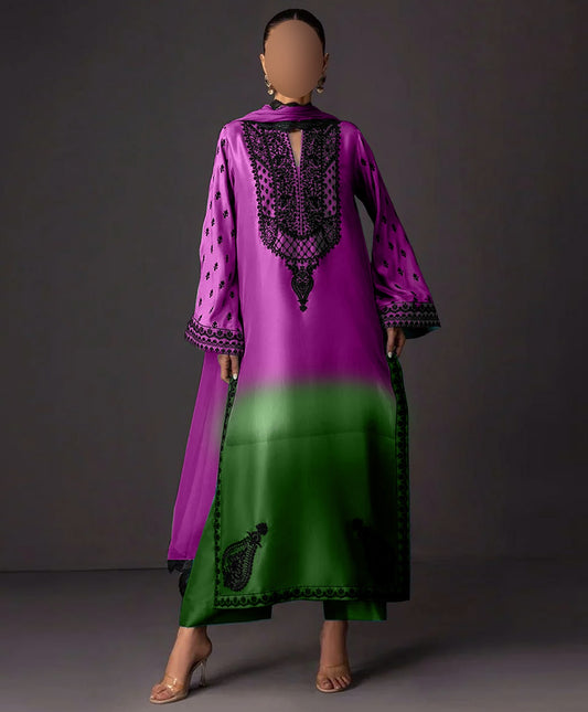 FLORAL DIGITAL PRINT SILK - BIN NUREZA