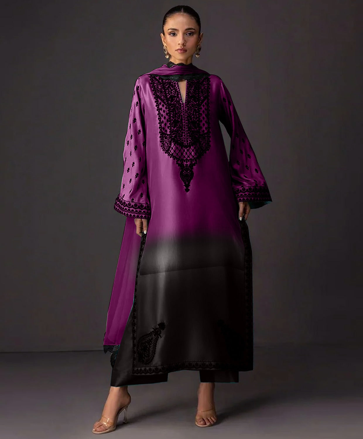 FLORAL DIGITAL PRINT SILK - BIN NUREZA