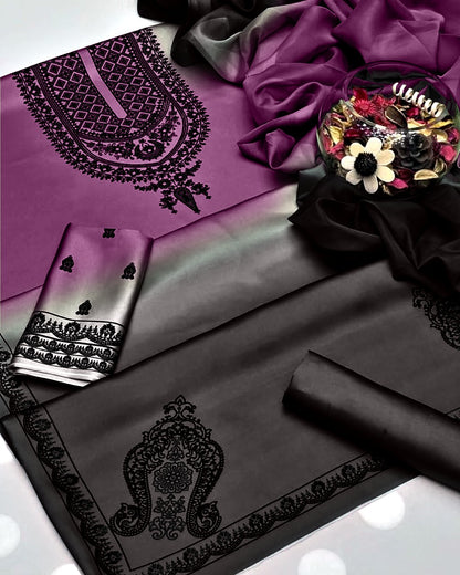 FLORAL DIGITAL PRINT SILK - BIN NUREZA