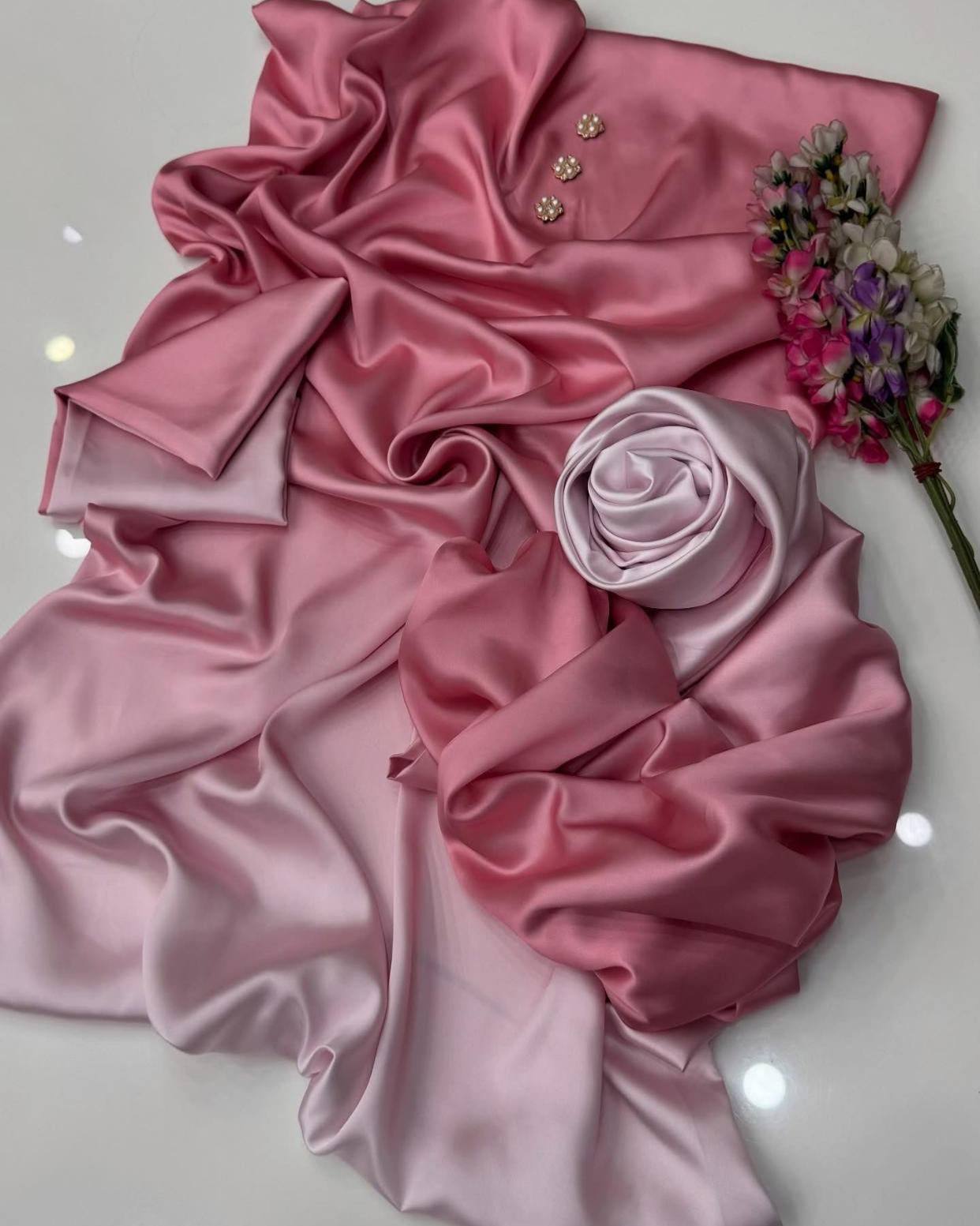 FLORAL DIGITAL PRINT SILK - BIN NUREZA