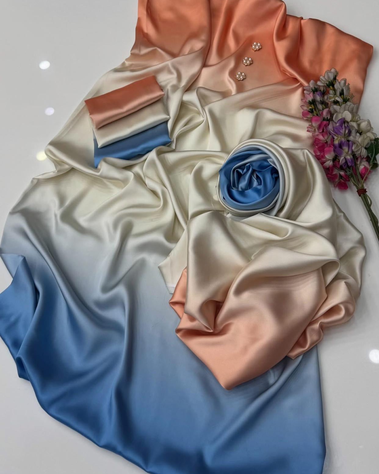 FLORAL DIGITAL PRINT SILK - BIN NUREZA