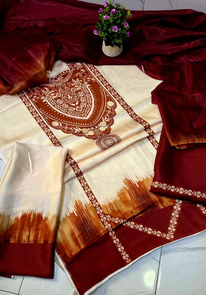 FLORAL DIGITAL PRINT SILK