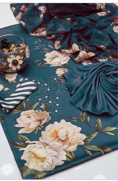 FLORAL DIGITAL PRINT SILK