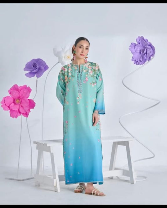 FLORAL DIGITAL PRINT SILK