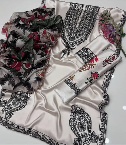 FLORAL DIGITAL PRINT SILK