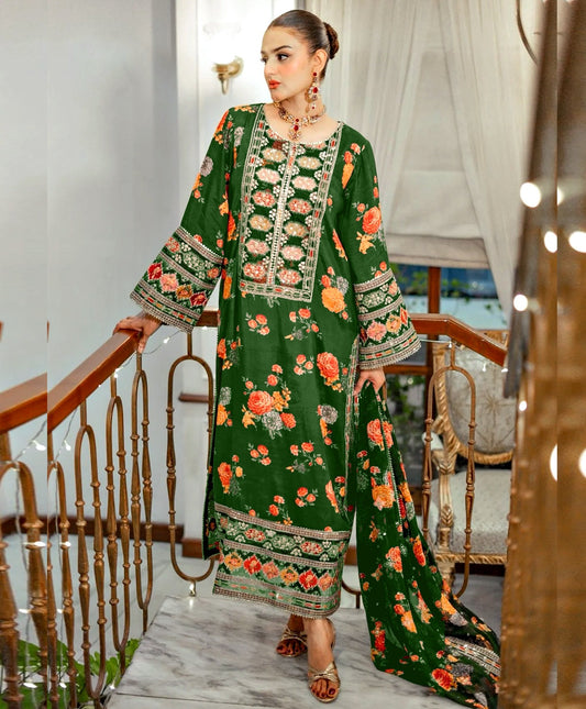 FLORAL DIGITAL PRINT SILK