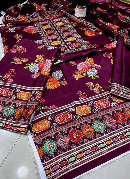 FLORAL DIGITAL PRINT SILK