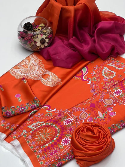 FLORAL DIGITAL PRINT SILK