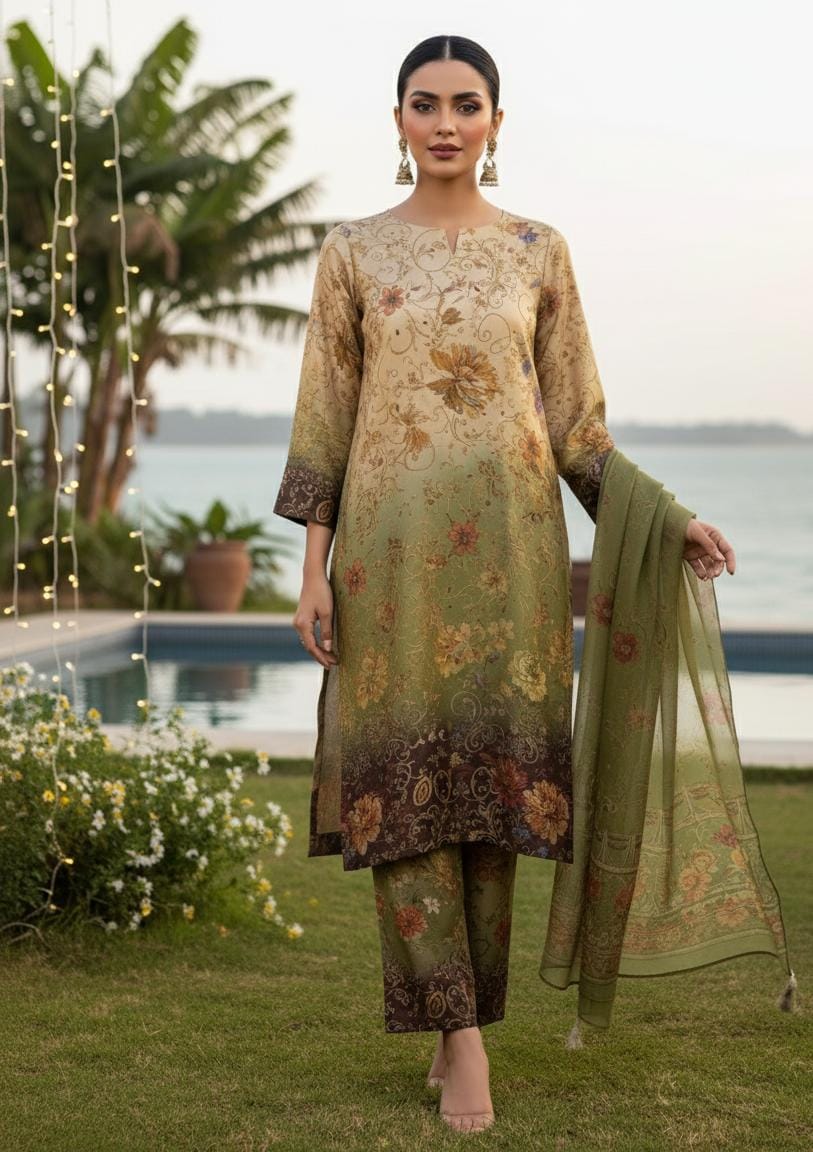 FLORAL DIGITAL PRINT SILK