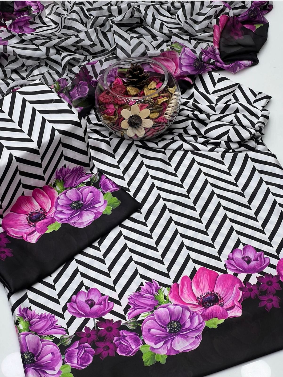 FLORAL DIGITAL PRINT SILK